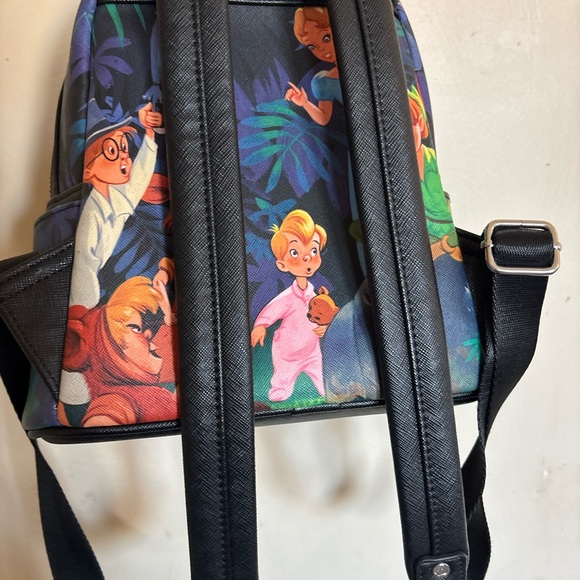 Loungefly Peter Pan Mini Backpack - Blue and Green - Picture 2 of 2